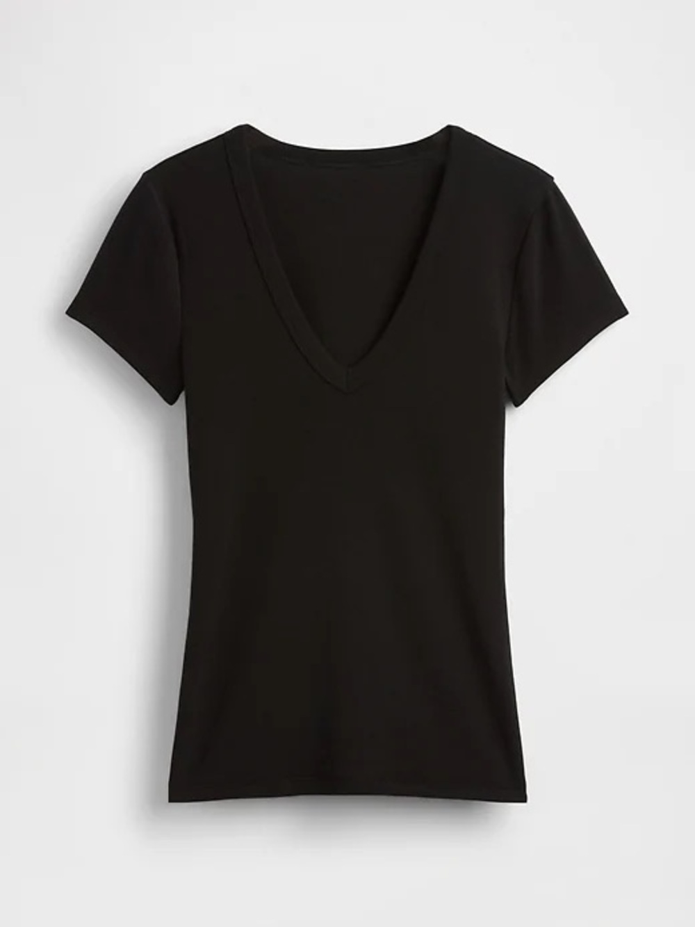 GAP Black Short Sleeve V-Neck Tee